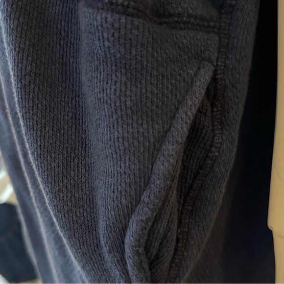 Free People distressed, sleeveless, extra long hoodie with zip front + pockets - Picture 8 of 11